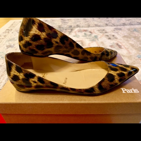 Christian Louboutin Shoes - Christian Louboutin Rocket Flat Patent Leopardino
